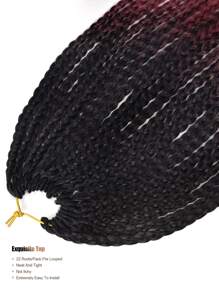 Long Synthetic Crochet Hair Braid - Ombre - View 6