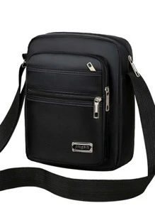 Men's Bag Cross-Body Small Bag Multi-Layer Leisure Business Men's Shoulder Bag Fashion Handbag Can Double Shoulder And Back - Black - View 1