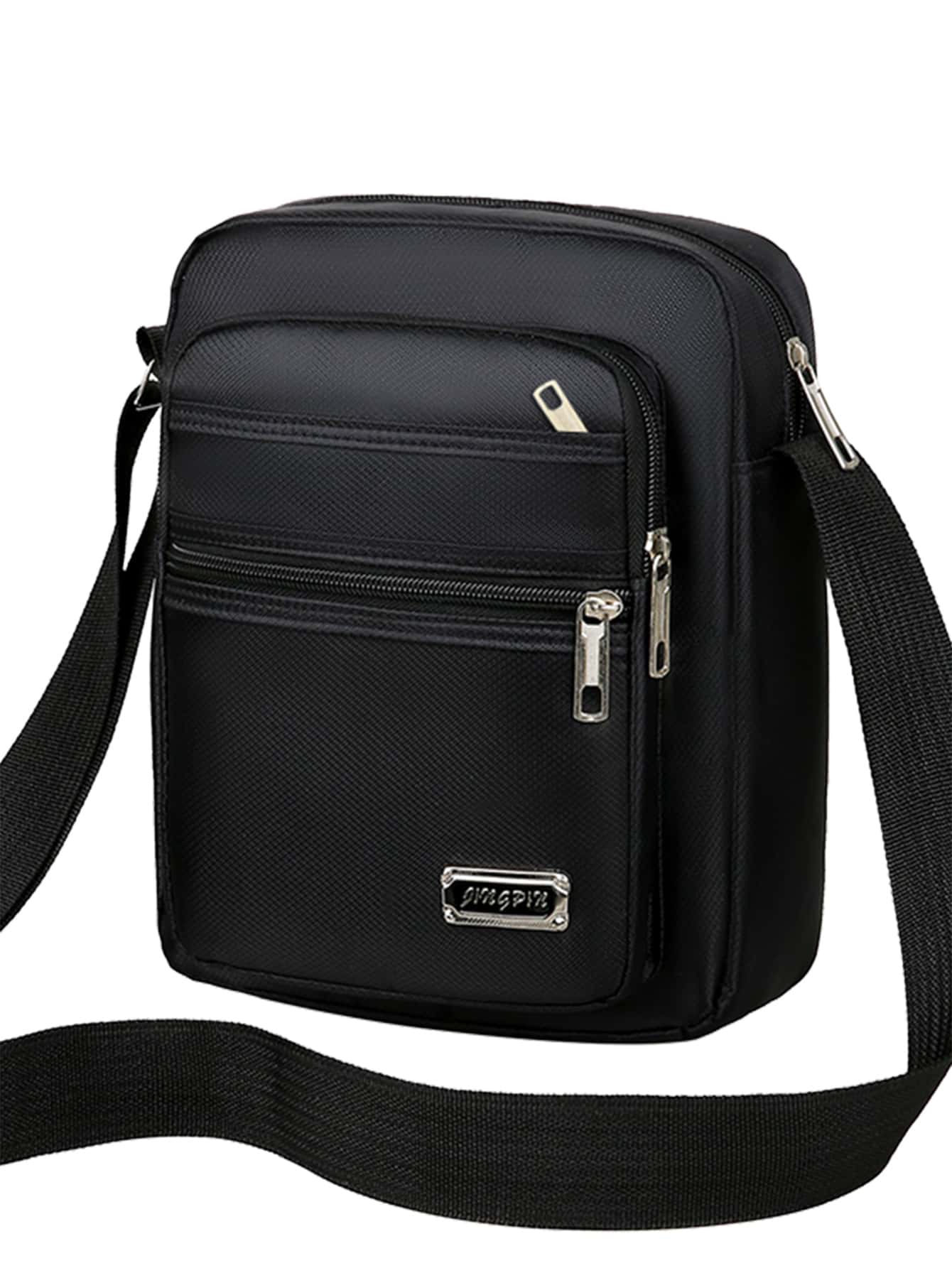Men's Bag Cross-Body Small Bag Multi-Layer Leisure Business Men's Shoulder Bag Fashion Handbag Can Double Shoulder And Back - Black - View 1