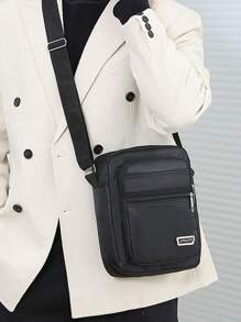Men's Bag Cross-Body Small Bag Multi-Layer Leisure Business Men's Shoulder Bag Fashion Handbag Can Double Shoulder And Back - Black - View 2