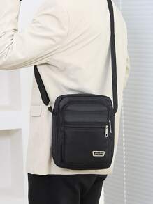 Men's Bag Cross-Body Small Bag Multi-Layer Leisure Business Men's Shoulder Bag Fashion Handbag Can Double Shoulder And Back - Black - View 8