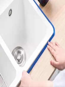 1pc Blue Home Use Self-Adhesive Tile Gap Repair Tape - Blue - View 1