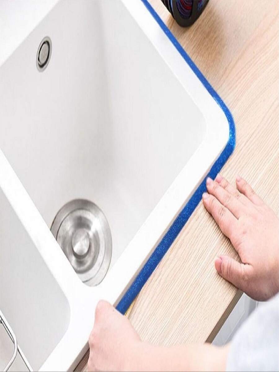 1pc Blue Home Use Self-Adhesive Tile Gap Repair Tape - Blue - View 1