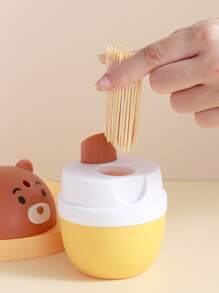 1pc Bear Design Toothpick Holder - Multicolor - View 5