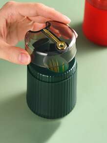 1pc Press Type Toothpick Holder - Green - View 4