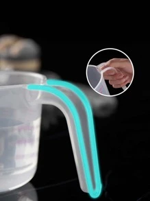 1入組500毫升PP量杯廚房烘焙用刻度圖案液體量杯 - 白色 - 查看 4