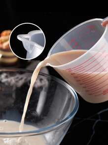 1入組500毫升PP量杯廚房烘焙用刻度圖案液體量杯 - 白色 - 查看 7