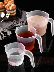 1入組500毫升PP量杯廚房烘焙用刻度圖案液體量杯 - 白色 - 查看 8