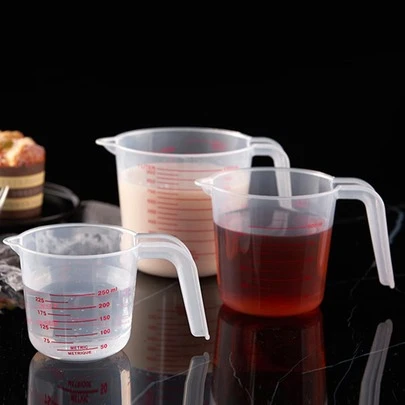 1入組500毫升PP量杯廚房烘焙用刻度圖案液體量杯