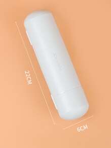 1pc Plain Pencil Case - White - View 3
