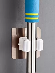 1 Màu Sắc Ngẫu Nhiên Giá Đỡ Cây Lau Nhà ABS, Cây Lau Nhà Treo Tường Hiện Đại Và Giá Đỡ Chổi Cho Phòng Tắm - trắng - Xem 1