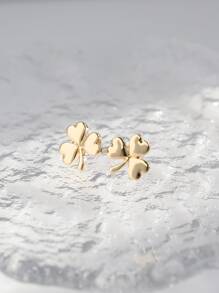 Hoa tai đinh tán cỏ ba lá - Vàng - Xem 4