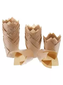 10入組素色圍裹紙 - 棕色 - 查看 1