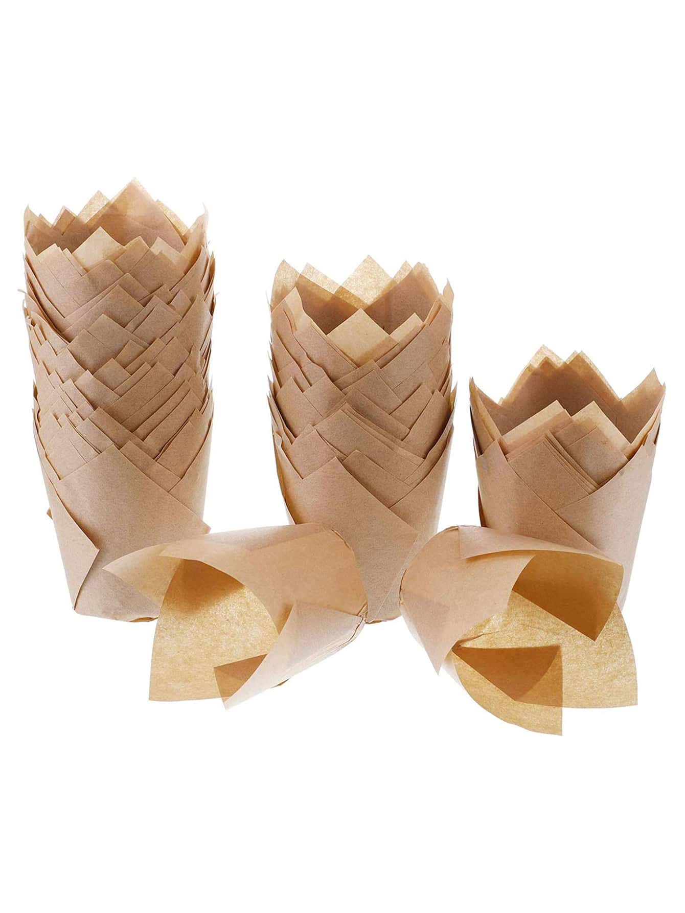 10入組素色圍裹紙 - 棕色 - 查看 1