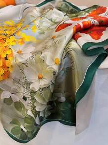 花卉圖案頭巾,優雅風格 - 彩色 - 查看 3