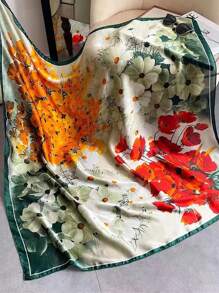 花卉圖案頭巾,優雅風格 - 彩色 - 查看 6