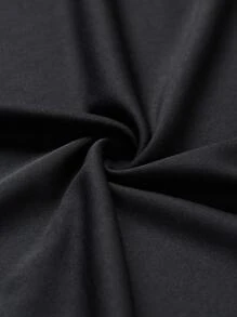 Manfinity Men Letter & Dragon Graphic Tee - Black - View 3