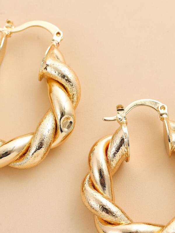 Twist Hoop Earrings SHEIN USA