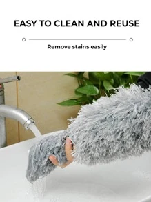 1入組280厘米可調節伸縮除塵刷彎曲除塵器除塵家用除塵家用清潔工具 - 灰色 - 查看 6