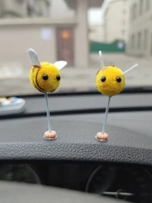 2pcs Bee Design Car Ornament - Multicolor - View 1