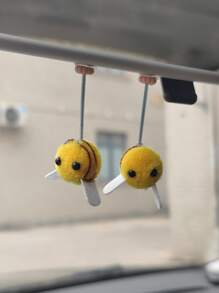2pcs Bee Design Car Ornament - Multicolor - View 2