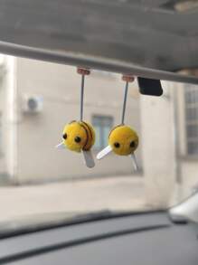 2pcs Bee Design Car Ornament - Multicolor - View 3