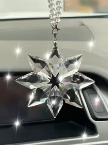 1入組豪華汽車雪花水晶吊飾 - 無色 - 查看 2