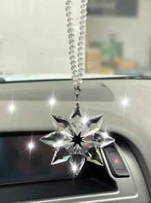 1入組豪華汽車雪花水晶吊飾 - 無色 - 查看 3