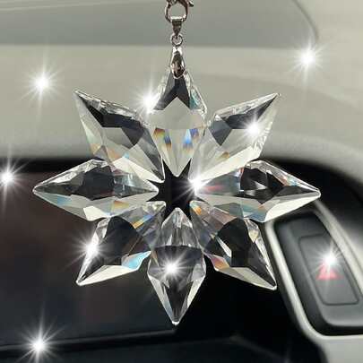 1入組豪華汽車雪花水晶吊飾