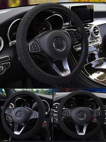 Plain Car Steering Wheel Cover - Black - View 5