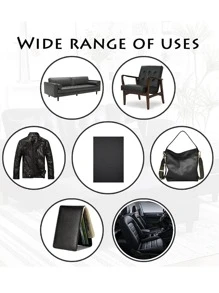 1 Gói Vải Thiều Họa Tiết Ghế Ô Tô Sửa Chữa Miếng Dán Tự Dính - màu đen - Xem 5