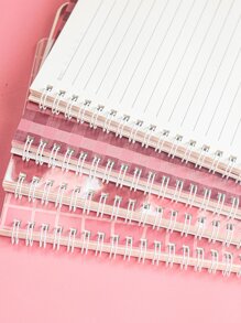 4 piezas/paquete A5 cuaderno espiral con 60 páginas rayadas patrón de flores de dibujos animados lindo 4 diseños surtidos - Multicolor - Ver 5