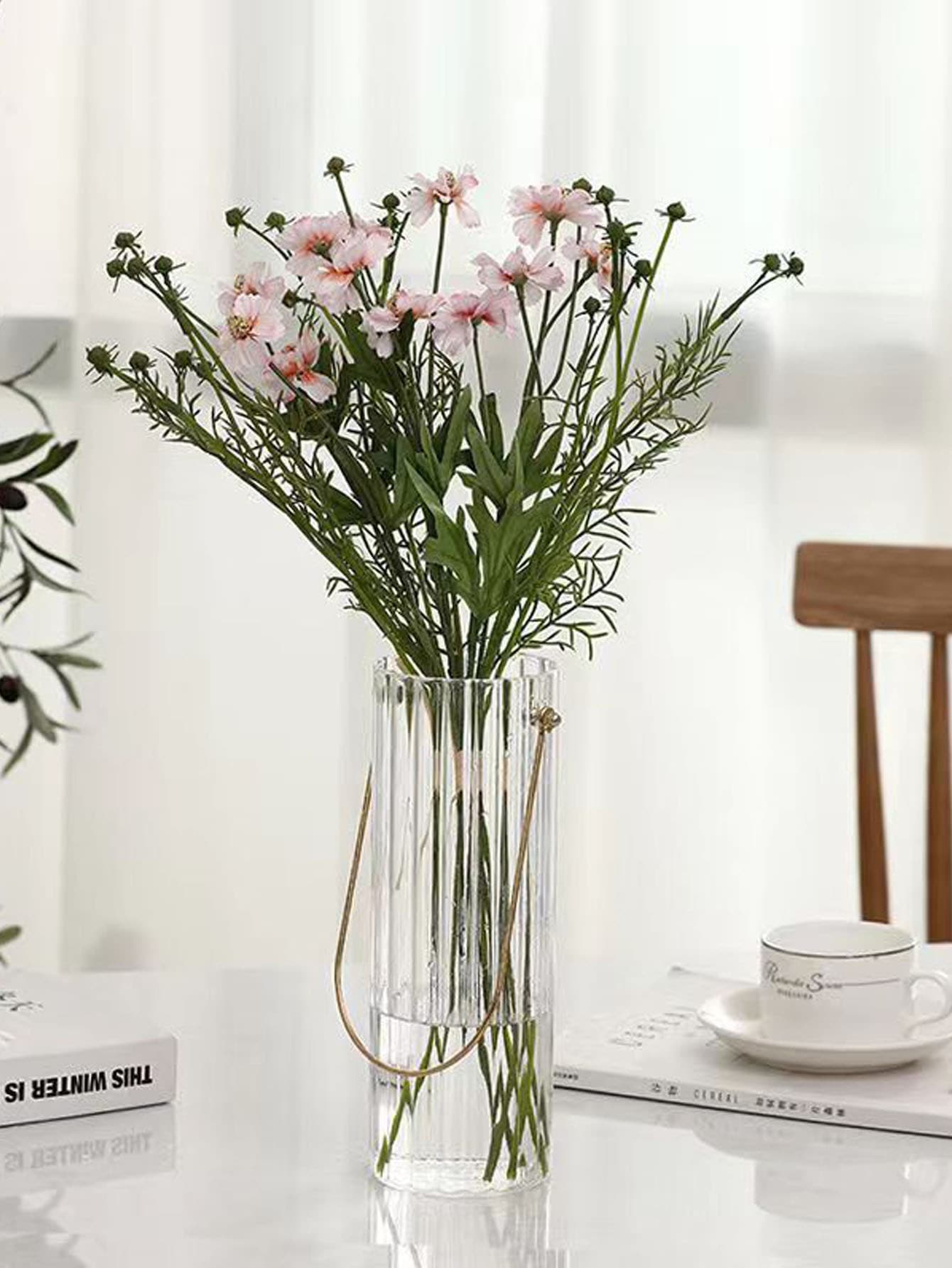 1入組透明玻璃花瓶 - 無色 - 查看 1