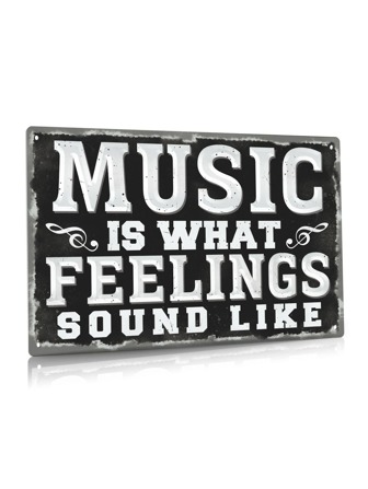 Putuo Decor 1pc Piece Music Wall Art Metal Sign Vintage Tin Plaque For Music Lovers Gift Coffee Bar Man Cave Home Decor, 7.8 X 11.8 Inches