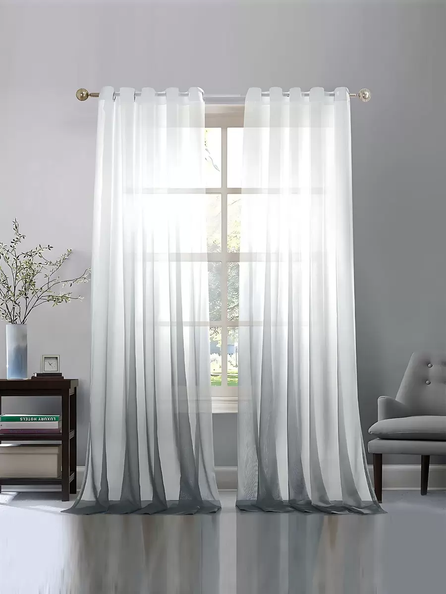 2 Paneles De Cenefa Recta Transparente Para Ventana - 55 Pulgadas De Ancho, Ideal Para Decoración