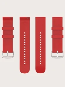 Silicone Watchband Compatible With Samsung Watch - Red - View 5