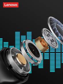 联想 T40 半入耳式游戏低延迟音乐防噪音运动耳机 - 黑色 - 查看 5