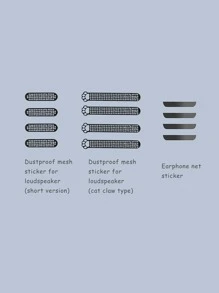 12pcs Mixed Phone Dust Plug Compatible With iPhone - Black - View 3