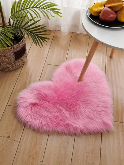 1個心形地毯，豪華地毯，適用於客廳和臥室，家居裝飾情人節裝飾，房間裝飾