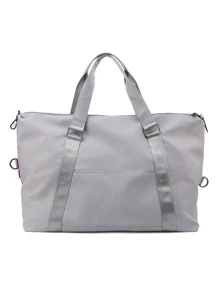 Fashionable Large Capacity Waterproof Sports Gym Bag - Light Grey - View 2
