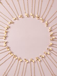 1 vòng tay trang trí hình trái tim & chữ cái trang sức bằng đồng - Vàng - Xem 1