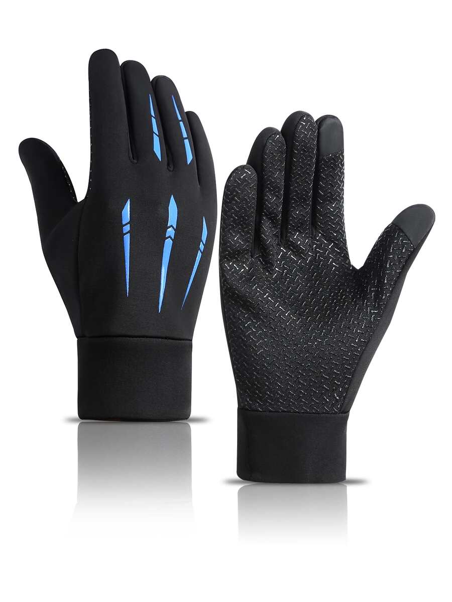 1雙撞色運動手套 - 彩色 - 查看 1