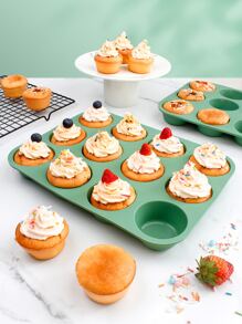 SHEIN Basic living 1入組矽膠蛋糕模具 - 綠色 - 查看 1