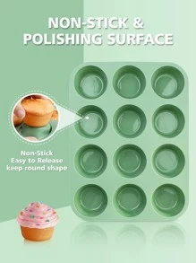 SHEIN Basic living 1入組矽膠蛋糕模具 - 綠色 - 查看 5