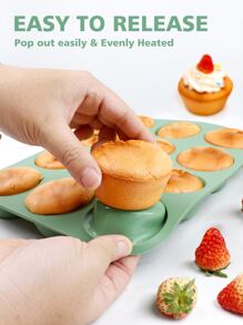 SHEIN Basic living 1入組矽膠蛋糕模具 - 綠色 - 查看 9