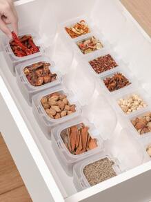 1pc Clear Food Storage Box - Clear - View 1