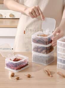1pc Clear Food Storage Box - Clear - View 5