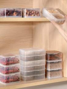 1pc Clear Food Storage Box - Clear - View 6