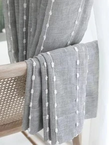 Chi tiết thêu đơn Màn cửa Sheer - Xám - Xem 2