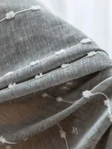 Chi tiết thêu đơn Màn cửa Sheer - Xám - Xem 4